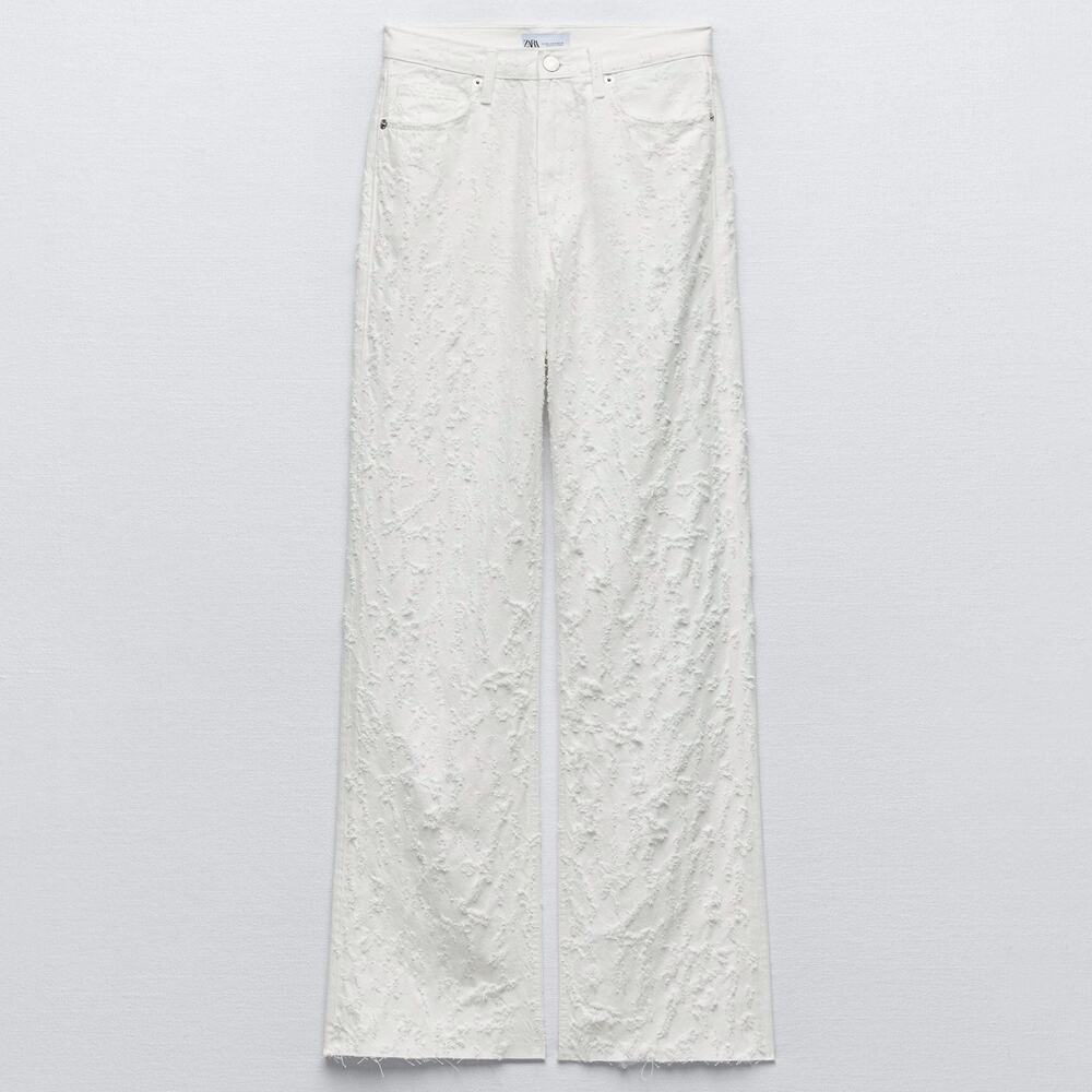 Zara Distressed White Jean 6